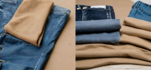 jeans vs chinos by fabric 
